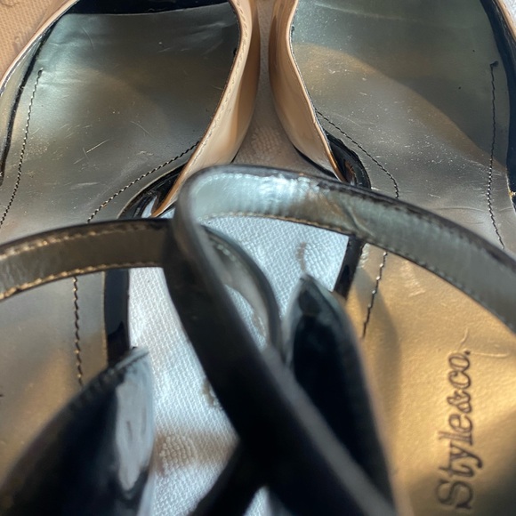 STYLE & COMPANY Nude and Black Peep-Toe Heel - Picture 10 of 16
